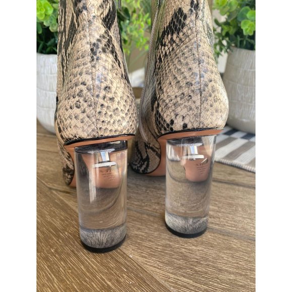 SCHUTZ Pally Snake Print Clear Heel Booties NWOB 8 - Picture 9 of 13